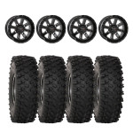 System 3 Gloss Black ST-4 & System 3 ATX470 All Terrain Xtreme Wheel & Tire Kit
