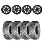 System 3 Gloss Black ST-4 & Atturo Trail Blade X/T Wheel & Tire Kit