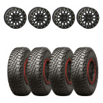 System 3 Matte Black SB-6 Beadlocks & BFGoodrich Mud-Terrain T/A KM3 Wheel & Tire Kit