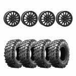 System 3 Matte Black SB-8 6-Lug Beadlock & Maxxis Radial Carnivore Wheel & Tire Kit