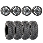 System 3 SB-8 Matte Brushed Grey Beadlock 5-Lug & System 3 Radial RT320 Wheel & Tire Kit