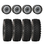 System 3 Matte Brushed Grey SB-8 Beadlock 5-Lug 7 System 3 ATX470 All Terrain Xtreme Wheel & Tire Kit