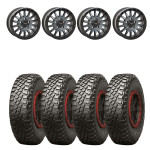 System 3 Matte Brushed Grey SB-8 5-Lug Beadlock & BFGoodrich Mud-Terrain T/A KM3 Wheel & Tire Kit