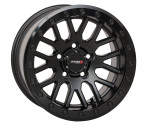 System 3 SB-9 Matte Black w/Gloss Black Ring Beadlock & System 3 Radial RT320 Wheel & Tire Kit