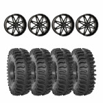System 3 Gloss Black ST-7 & System 3 Extreme Trail Radial XT400 Wheel & Tire Kit