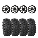System 3 Gloss Black/Milled ST-7 & System 3 Offroad XTR370 Wheel & Tire Kit