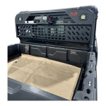 AJK winch-ready headache rack installed on CF Moto UForce U10 with rear cab protection and optional top-mounted LED lights