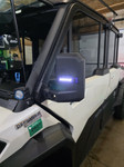 MarqCad Can-Am Defender mirror switchback LED light inserts white running lights amber turn signals installed