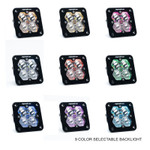 Baja Designs Squadron 2.0 Sport Black Flush Mount Auxiliary LED Pod Light - Universal