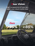 Kemimoto Can-Am Defender Glass Windshield with Manual Wipers