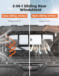 Kemimoto Can-Am Defender Scratch-Resistant 5MM DOT Laminated Glass Rear Windshield