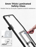 Kemimoto Can-Am Defender Scratch-Resistant 5MM DOT Laminated Glass Rear Windshield