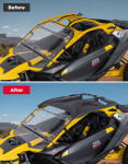 Kemimoto Can-Am Maverick R Plastic Waterproof Hard Roof Top