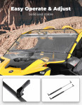 Kemimoto Can-Am Maverick R Scratch Resistant Flip Windshield