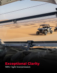Kemimoto Can-Am Maverick X3 Clear 3-in-1 Front Flip Windshield  Hard-Coated 1/4" Polycarbonate, Scratch Resistant