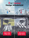 Kemimoto CFMoto UForce U10 Pro|XL 2-in-1 Vented Front Windshield