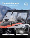 Kemimoto Polaris General 1000 / XP Vented Front Full Windshield