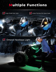 Kemimoto Polaris General XP 1000 LED Lighted Side Mirrors with Flowing Turn Signal