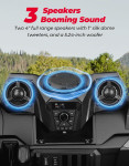 Kemimoto Polaris Ranger 1000 / XP / Crew 3-Speaker UTV Audio Kit with 5.25" Woofer