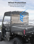 Kemimoto Polaris Ranger Midsize 570 500, Crew/SP/ETX/EV Anti-UV Tinted Rear Window