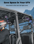Kemimoto Polaris Ranger XP Rear Roof Speakers Pods Enclosures Holders