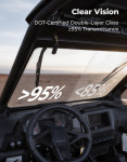 Kemimoto Polaris RZR Pro XP/S Glass Windshield w/ 2 Manual Wipers