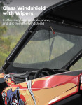 Kemimoto Polaris RZR PRO XP/Turbo R Glass Windshield w/ Manual Wipers