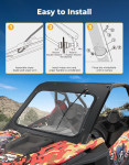 Kemimoto Polaris RZR PRO XP/Turbo R Glass Windshield w/ Manual Wipers