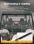 Kemimoto Polaris RZR XP 1000 2-IN-1 Vented Windshield w/Pre-Installed Rubber Strip