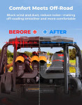 Kemimoto Polaris RZR XP 1000 Rear Clear Windshield w/ Vented Window