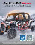 Kemimoto Polaris RZR XP4 1000 Cab Enclosure Upper Doors With Steel Door Frame