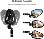 Kemimoto UTV (1 Pair) Rear View Side Mirrors for w/ 1.75"-2" Round Roll Bar