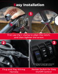 Kemimoto UTV LED Lighted Side Mirrors with Flowing Turn Signal