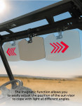 Kemimoto UTV Magnetic Sun Visor