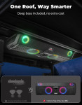 Kemimoto UTV Midnight 90 Roof 34.25" Soundbar Bluetooth Speaker with Dual Subwoofers, IP66 Waterproof 10-Speaker System