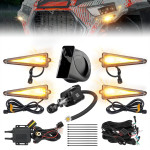 Kemimoto UTV Universal 3-in-1 Triangle Turn Signal Kit with Column Switch & 110dB Horn
