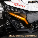 SSV Works Can-Am Maverick R Turn-Signal Plug-&-Play Kit Sequential Front Fang Lights w/Taillight Integration