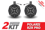 SSV Works Polaris RZR Pro 6.5in Cage-Mount Plug-&-Play Speaker-Pods Ride Command Speakers