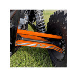 AJK Offroad Kawasaki KRX High Clearance Billet Aluminum Radius Rod Kit Installed on UTV Rear Suspension