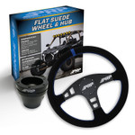 Prp Polaris Rzr / Can-am Maverick X3 / Arctic Cat Wildcat / Ezgo / John Deere Gator Flat Suede Steering Wheel Kit W/ Utv Hub
