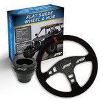 Prp Polaris Rzr / Can-am Maverick X3 / Arctic Cat Wildcat / Ezgo / John Deere Gator Flat Suede Steering Wheel Kit W/ Utv Hub