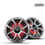 Wet Sounds Revo Series 6.5" High-output Component Style Coaxial Speakers (w/ Xs-silver Rgb Grilles)