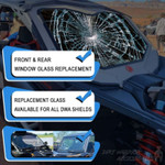 Dirt Warrior Polaris DWA Front & Rear Glass Replacement Windshields