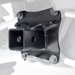 HMF HD 2-inch receiver hitch for Polaris RZR XP 1000, XP Turbo, RS1, and RZR XP S 1000 featuring heavy-duty 3/16-inch steel construction and reinforced off-road towing design.