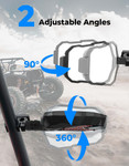 Kemimoto 1.5"-2" UTV Roll Cage Side View Mirrors