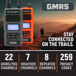 Rugged Radios GMR5 5W GMRS Handheld Radios 2-Pack