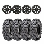 System 3 Matte Black SB-7 Beadlock & Maxxis Radial Roxxzilla Wheel & Tire Kit