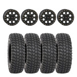 System 3 Matte Black SB-7 Beadlock & System 3 Radial XCR350 UTV Wheel & Tire Kit