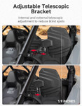Kemimoto - Maverick X3/ZForce/UForce/Pioneer/RZR 3-in-1 Large Side Mirrors (Fit in 1.65-2" Roll Bar)