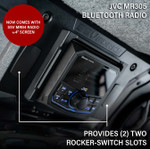 Ssv Works Can-am Defender Hd10/hd11 4-speaker Overhead Sound Bar W/mrb4 Bluetooth And Kicker Km Speakers